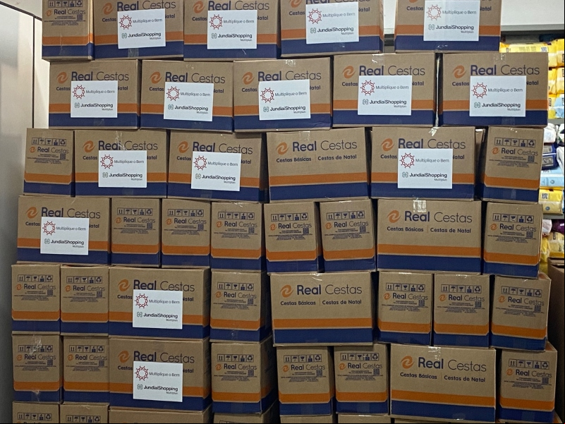Foto: Divulgação – Foram doadas cerca de 9 toneladas de alimentos que beneficiarão famílias em situação de vulnerabilidade social