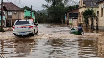 Foto: Defesa Civil/Rio Grande do Sul – Nível dos rios subiu em várias cidades gaúchas