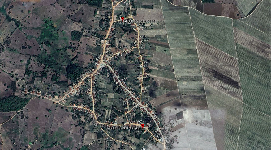 Foto: Duas localidades pertencentes à comunidade quilombola Tabuleiro dos Negros, no município de Penedo - AL