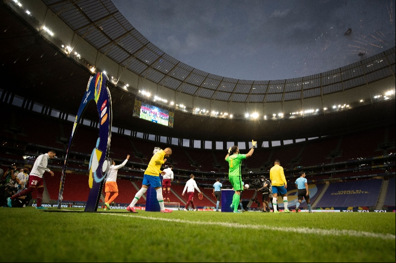 Foto: Lucas Figueiredo/CBF – Estádio Mané Garrincha recebeu vitória da Seleção Brasileira contra a Venezuela pela Copa América em 2021