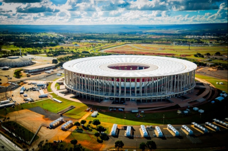 Foto: Divulgação/Arena BSB – Mané Garrincha visto do alto